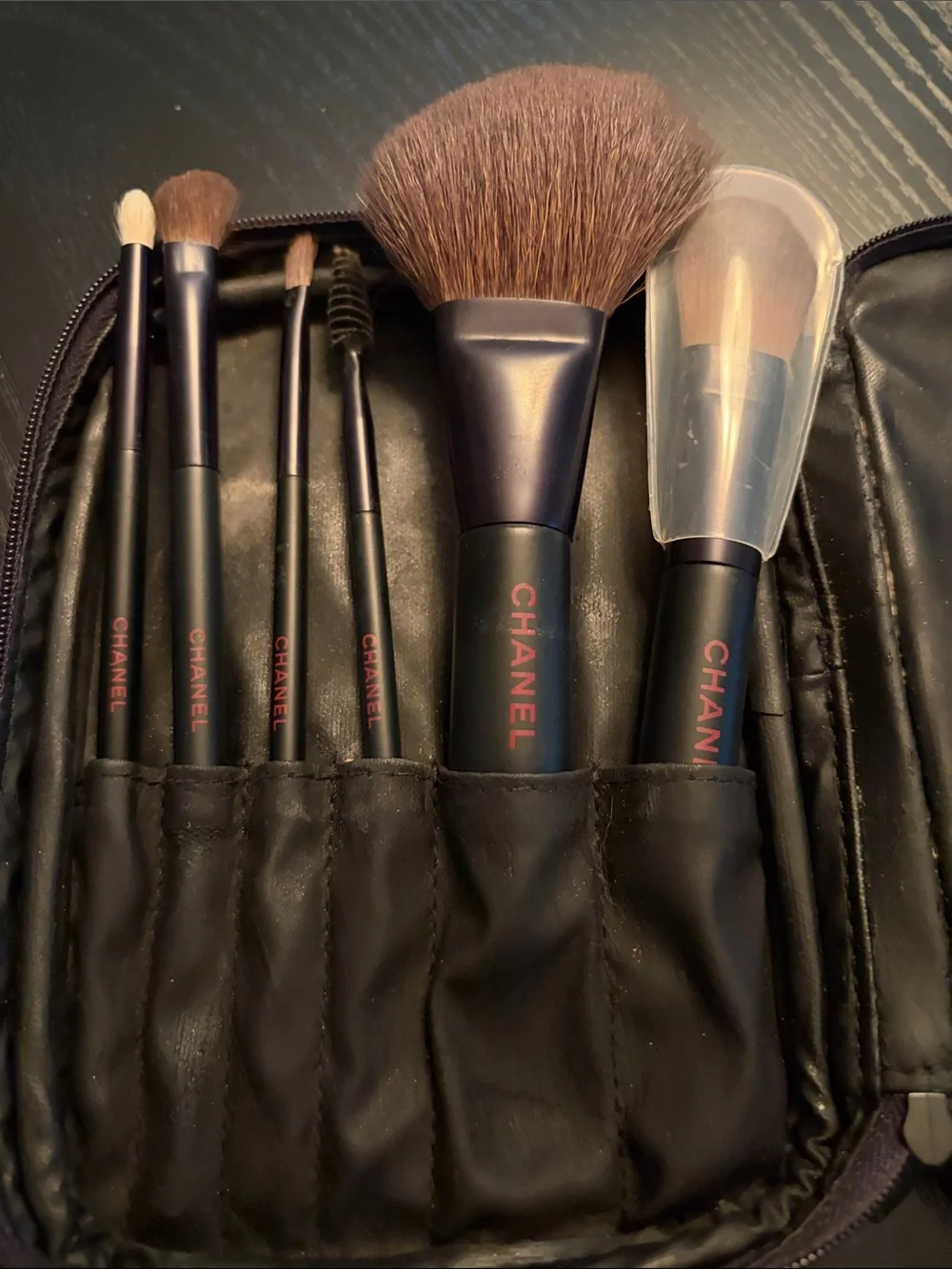 CHANEL make-up brush set and La Beaute brush set